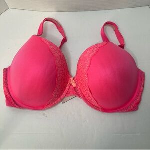 Victoria's Secret Body Vibrant Pink Lace Bra 38DDD